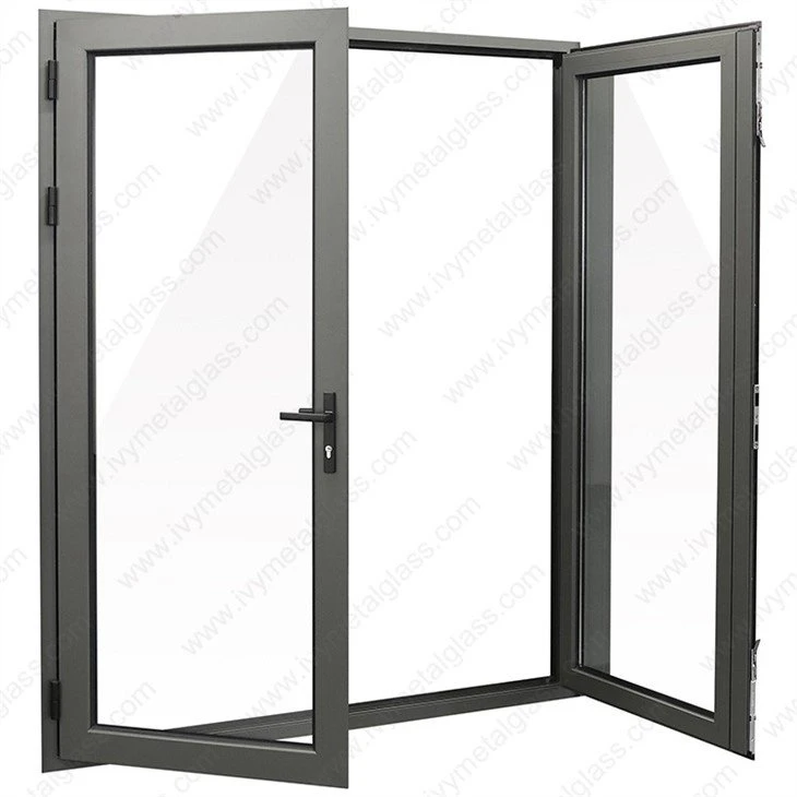double hinged aluminium door