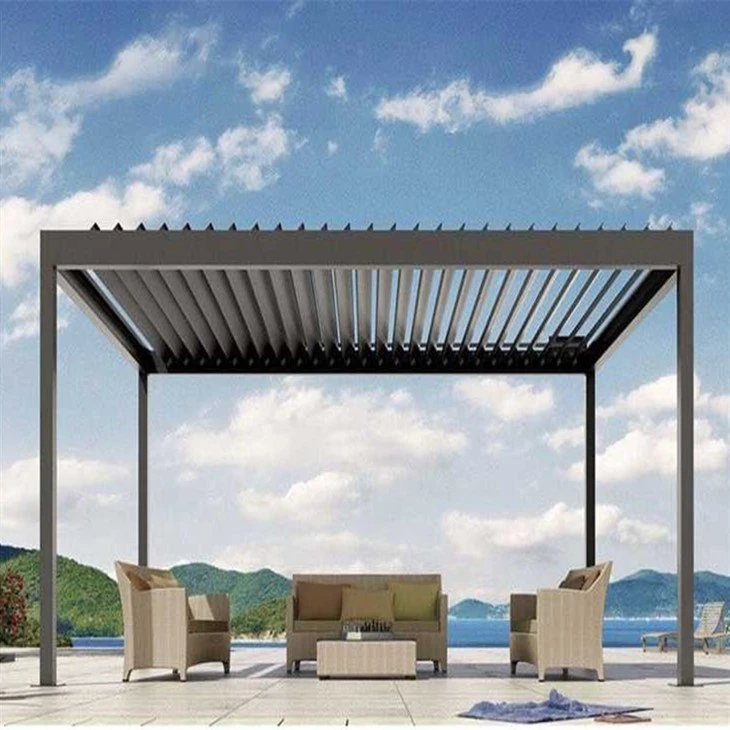 Vedenpitävä säleikköjärjestelmä, alumiininen pergola